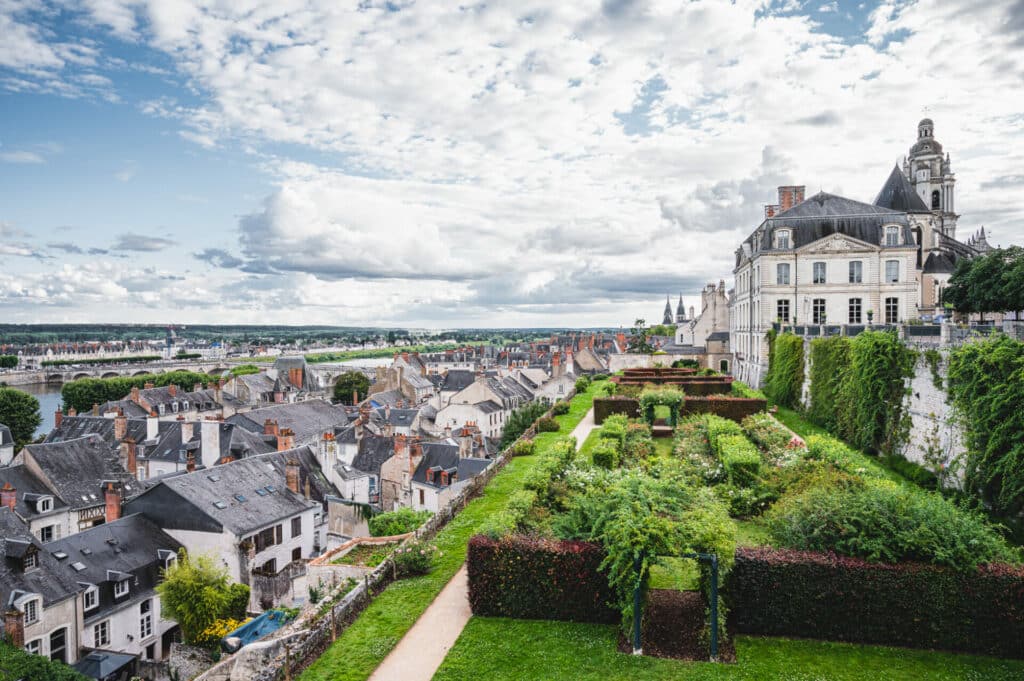 Vue de la ville de Blois en hauteur, panorama